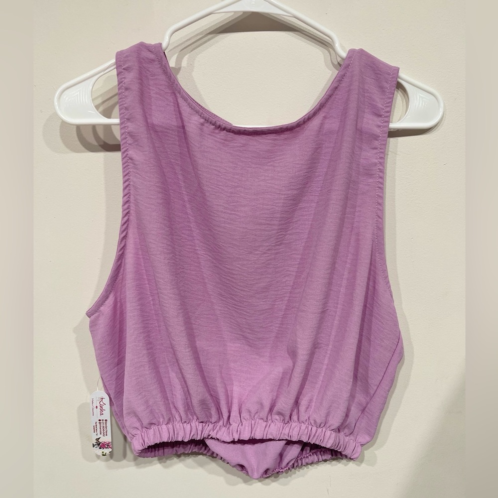 Purple crop top